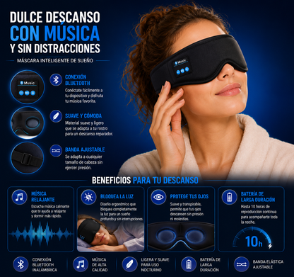 Antifaz Bluetooth para Dormir y Relajarse