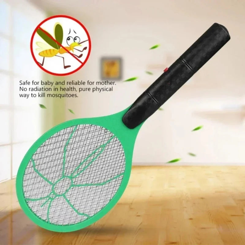 Household Safety Electric Mosquito Swatter Fly Swatter Bug Zapper Killer Bug Zapper Racket for Dormitory & Outdoor & Studio Use